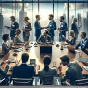 起業家向けネットワーキングイベント 創設者がアイデアを交換するネットワーク会議の図