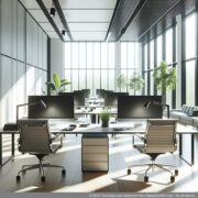 Effizientes Arbeiten in einem modern eingerichteten virtuellen Büro