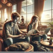 Nomada digitalek ordenagailu eramangarria erabiltzen dute negozio-helbide birtuala duen kafetegi batean