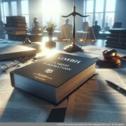 GmbH設立のための法的文書 テーブルの上に広げられた会社設立のための重要書類