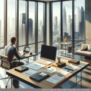 Enpresa-helbide birtuala - lan-ingurune profesionala Enpresa baten helbide birtuala duen enpresa baten ordezkaritza profesionala - enpresaren egoitzaren ikur-irudia.