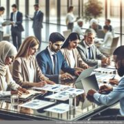 Alman girişimcilerin şeffaflık sicilini doldurduğu bir iş toplantısından bir görüntü.