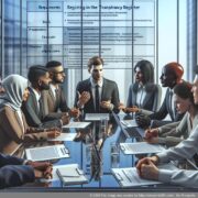 Gráfico explicativo de los requisitos para la inscripción en el Registro de Transparencia con énfasis en los datos requeridos.