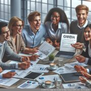 GmbH dibināšanas process Grafika par tēmu 'Gmbh dibināšanas process' ar vizuāliem soļiem dibinātājiem.