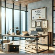 Moderne kontormøbler til professionelle virksomheder Professionel præsentation af et moderne kontorinteriør med fokus på erhvervsadresser.