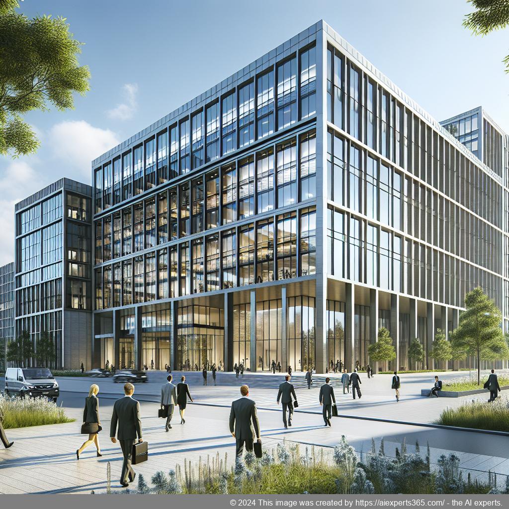 Professionelles Bürogebäude des Business Centers am Niederrhein