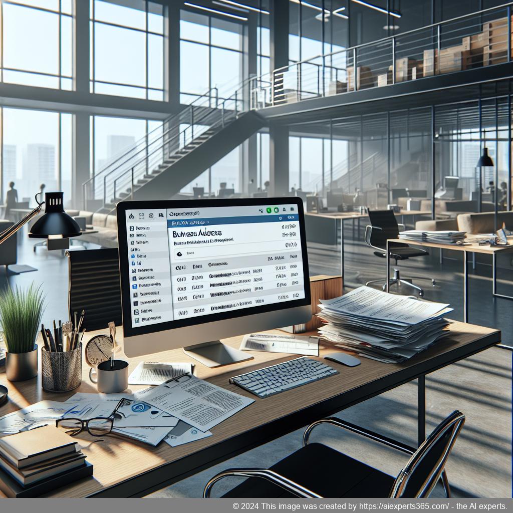 Professionelle Darstellung eines modernen Büros mit einem Fokus auf eine ladungsfähige Geschäftsadresse als Teil eines umfassenden Serviceangebots.