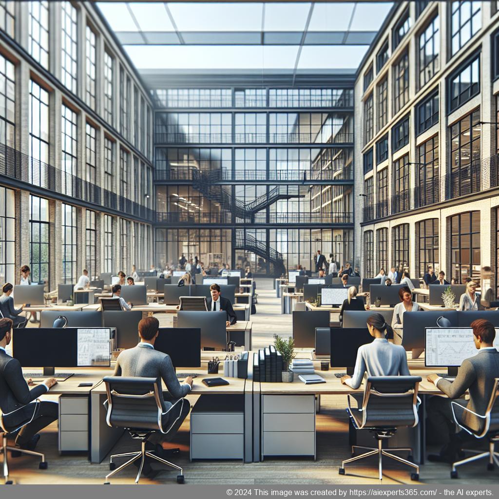 Moderne Bürolandschaft in Krefeld mit flexiblen Arbeitsplätzen und ansprechender Einrichtung.