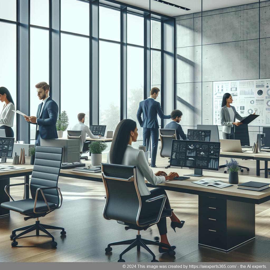 Modernes Büro zum Mieten in Krefeld mit ergonomischen Möbeln und schneller Internetverbindung.