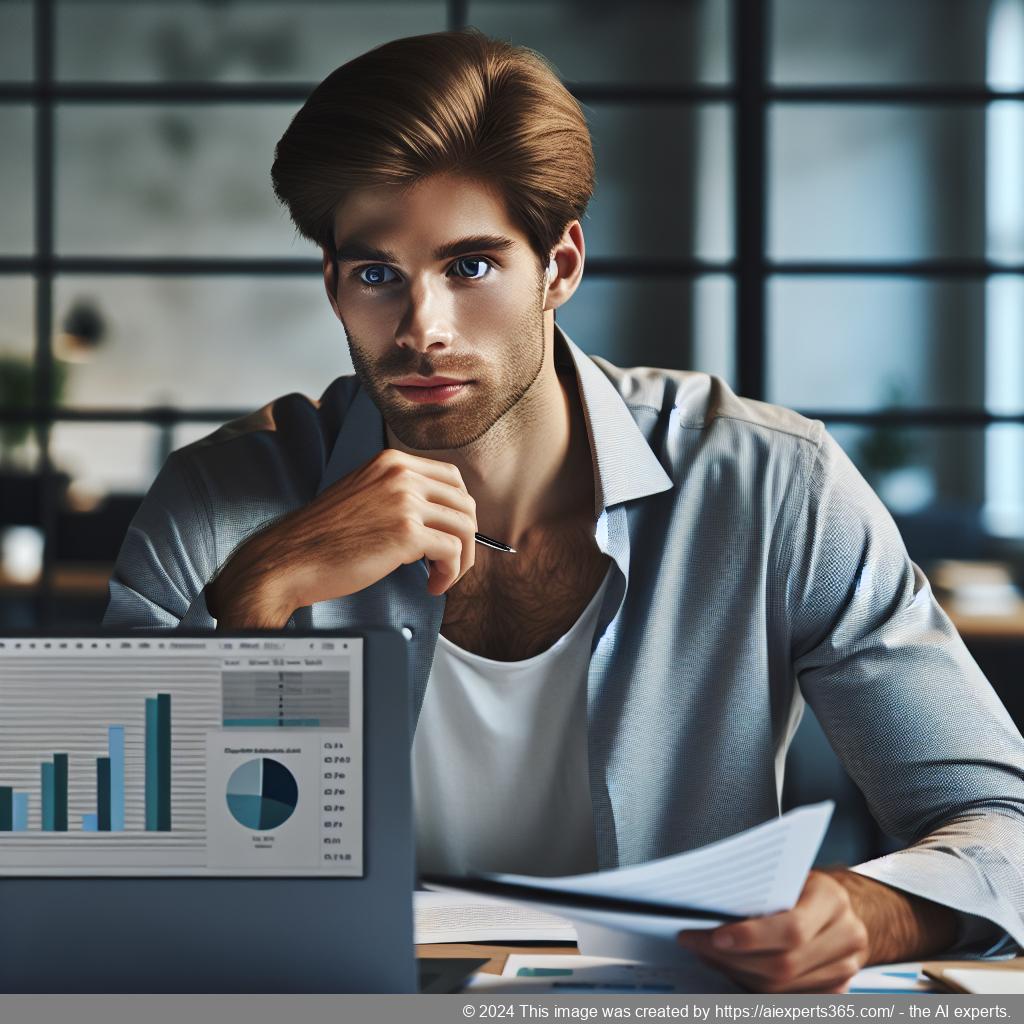 Person analysiert Steuerdokumente für eine neu gegründete UG haftungsbeschränkt