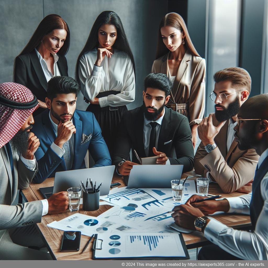 Eine Gruppe von Geschäftsleuten diskutiert Strategien zur Gründung einer UG (haftungsbeschränkt) in einem modernen Büro.