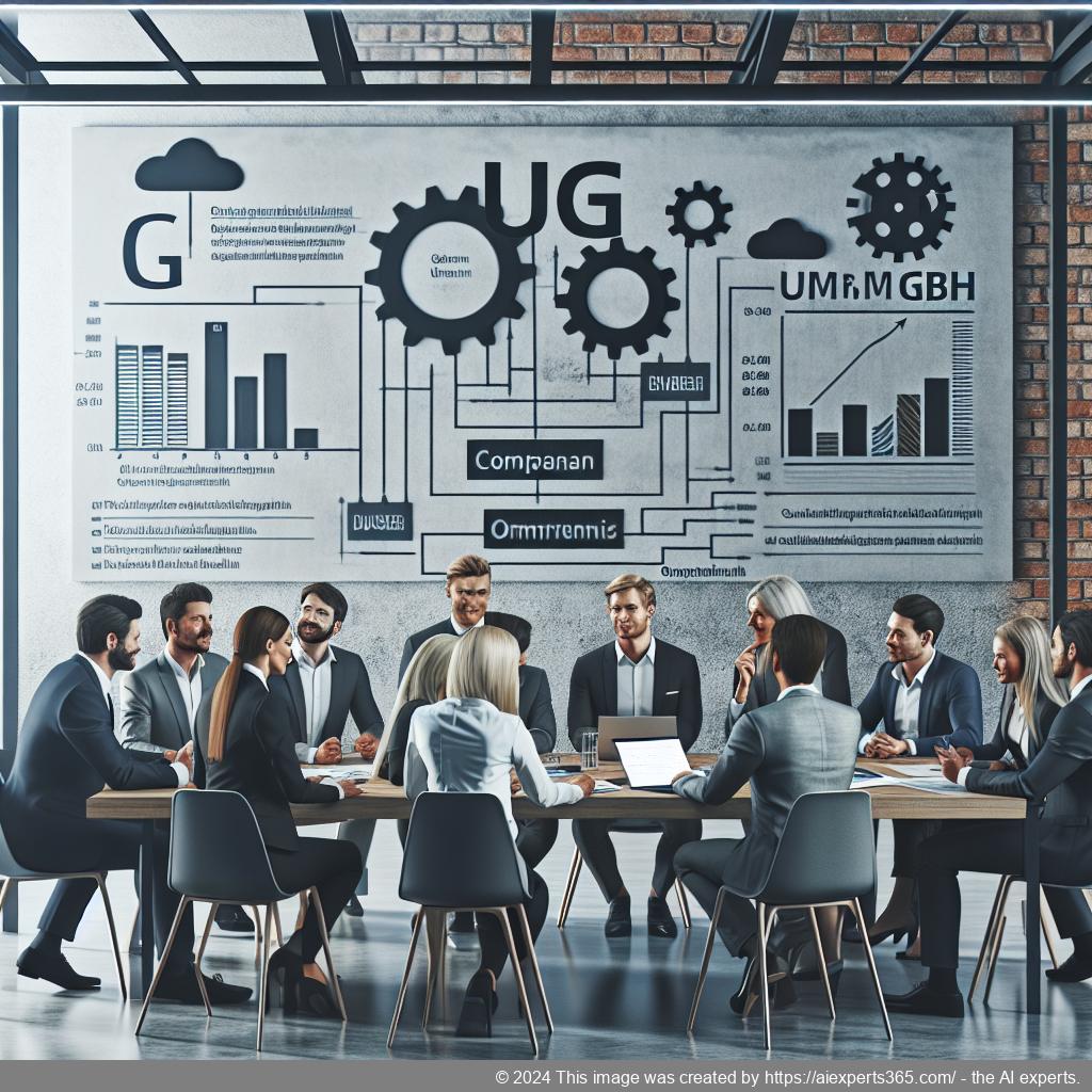 Grafik zur Unternehmensgründung mit Fokus auf UG und GmbH sowie deren Vorteile durch professionelle Gründungsberatung.