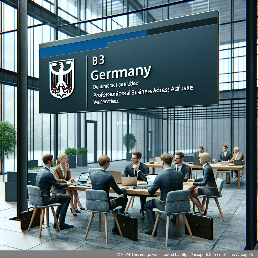 Professionelle Darstellung eines Unternehmens mit gemieteter Firmenanschrift ohne physisches Büro.