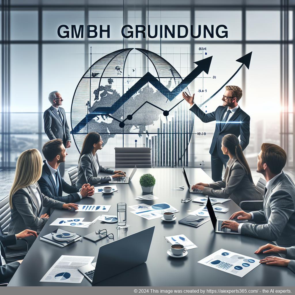 Grafik zur GmbH Gründung für ausländische Staatsbürger mit einem Fokus auf rechtliche Anforderungen und wichtige Schritte.