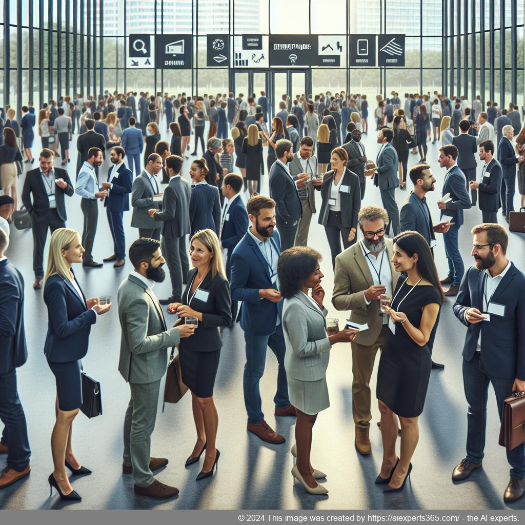 Ein Bild von einer lebhaften Networking-Veranstaltung für Gründer mit Teilnehmern im Austausch.