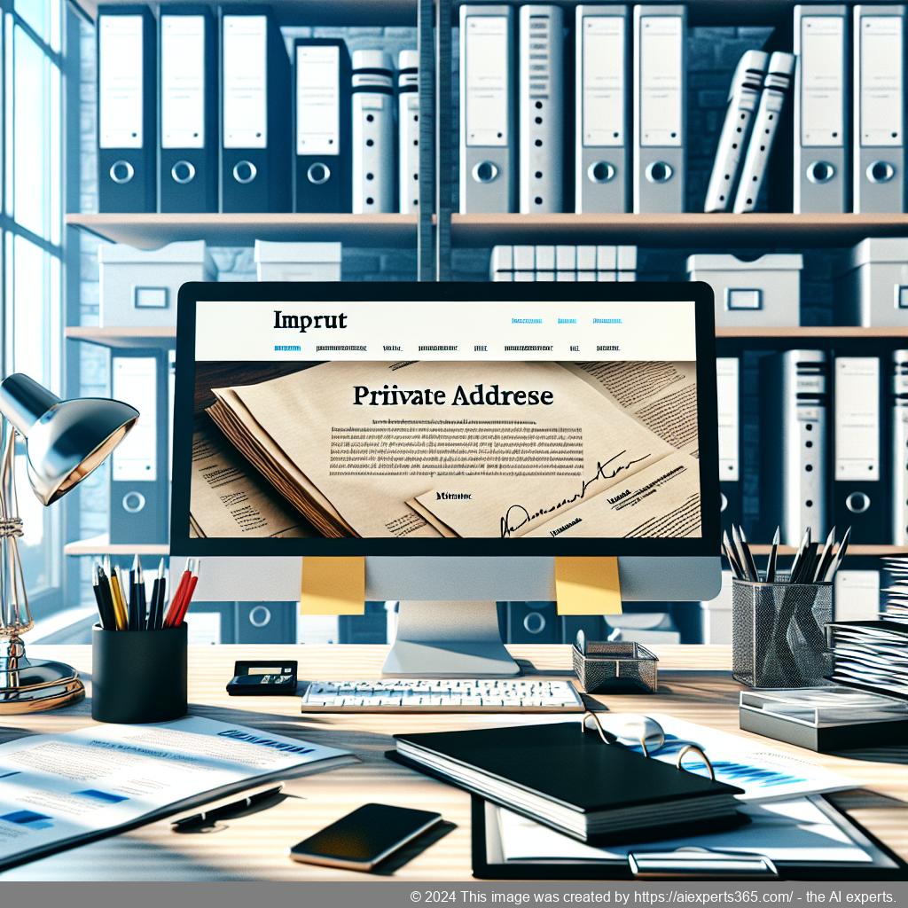 Beispiel eines korrekten Unternehmensimpressums mit Fokus auf die private Adresse