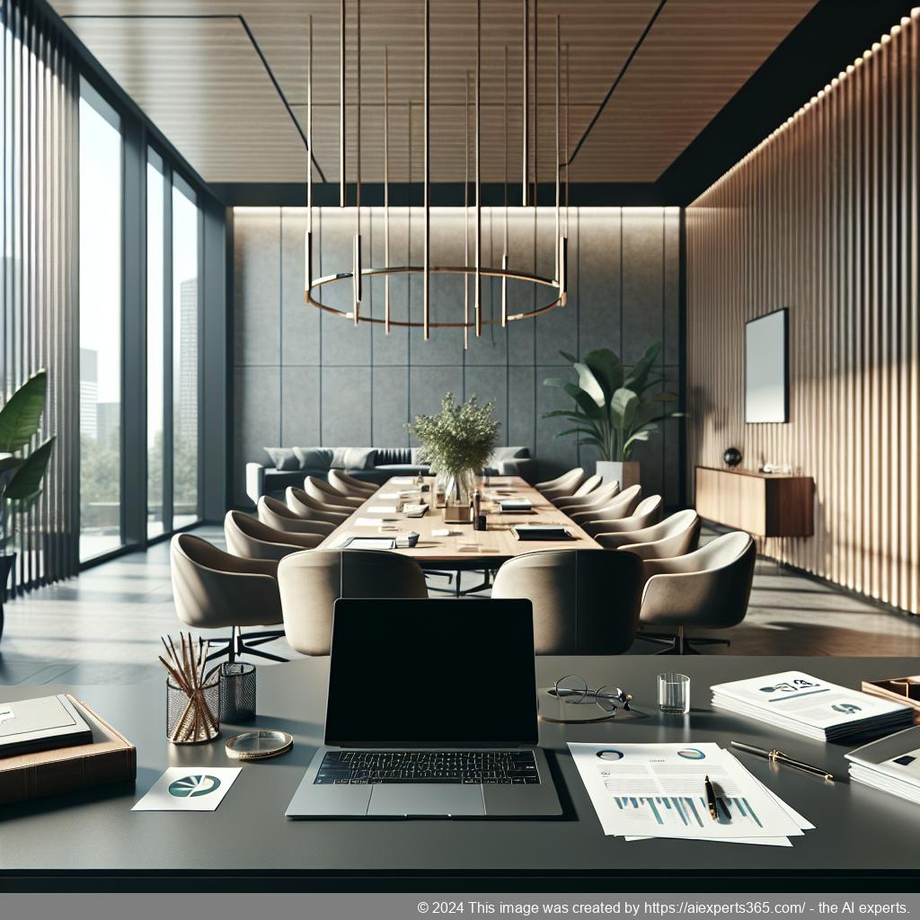 Professionelle Darstellung eines Büros mit geschäftlicher Atmosphäre zur Illustration der Bedeutung einer repräsentativen Geschäftsadresse.