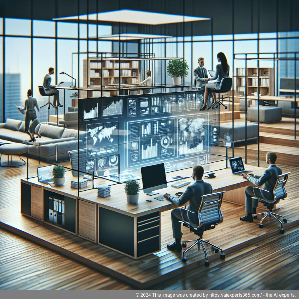 Professionelle Darstellung eines virtuellen Büros mit Fokus auf Flexibilität und kosteneffiziente Lösungen für Unternehmer.