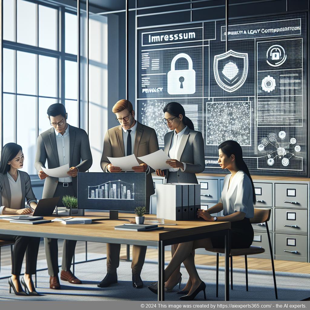 Grafik zur Thematik 'private Adresse im Impressum' mit Fokus auf Datenschutz und rechtliche Sicherheit.