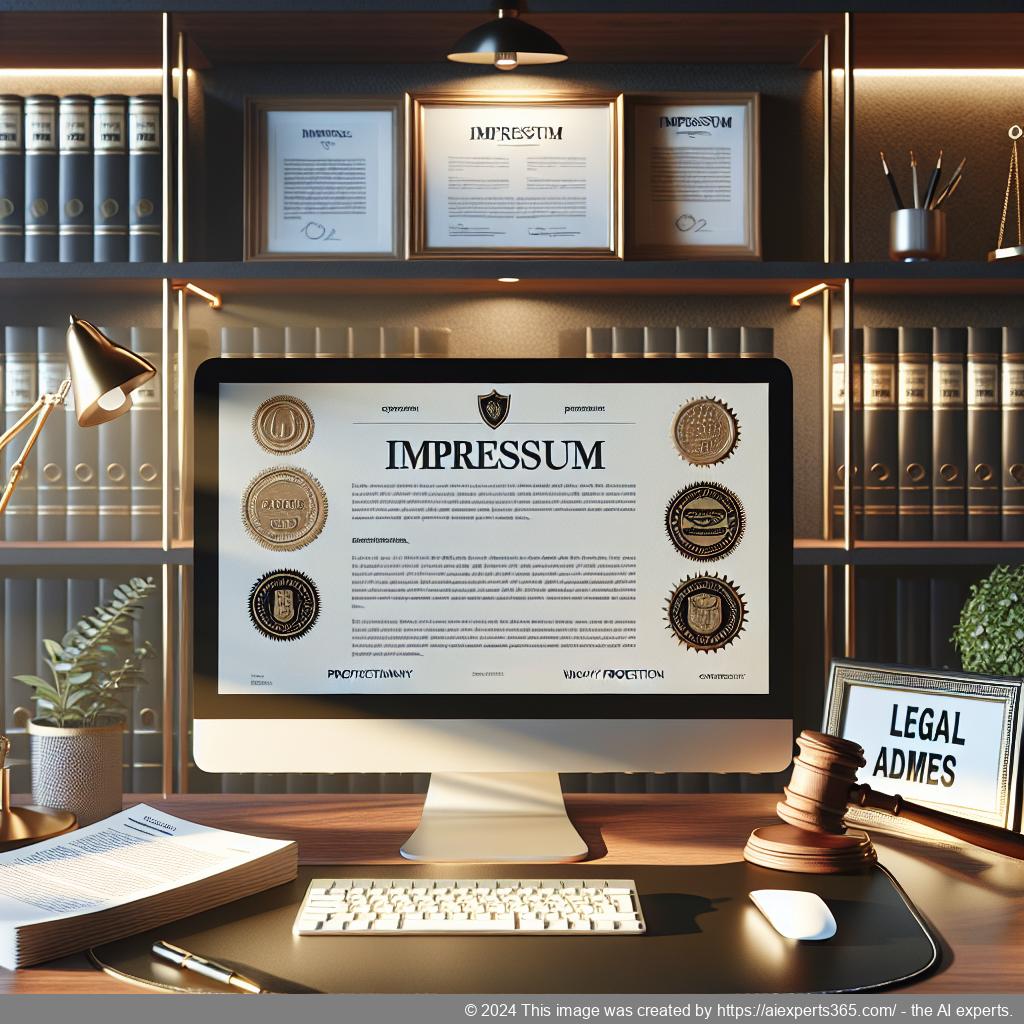 Grafik zum Thema 'private Adresse im Impressum' mit Fokus auf Datenschutz und rechtliche Aspekte.