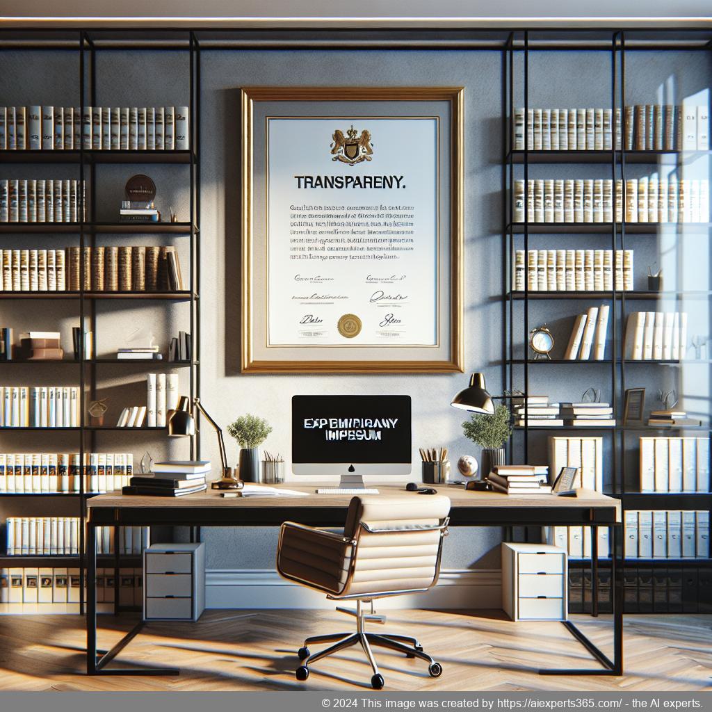 Beispiel eines korrekt gestalteten Unternehmensimpressums mit Fokus auf Adressschutz