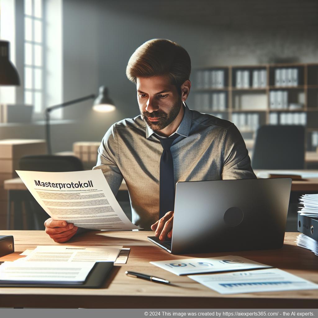 Illustration eines Musterdokuments für die Gründung einer Unternehmergesellschaft (UG), symbolisiert durch ein offenes Buch mit wichtigen rechtlichen Informationen.