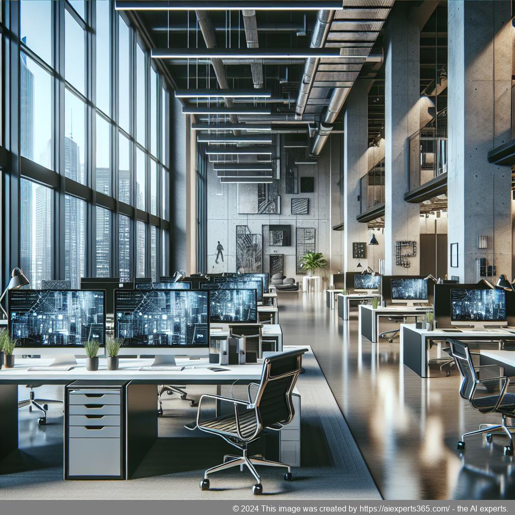 Professionelle Geschäftsadresse eines modern eingerichteten virtuellen Büros