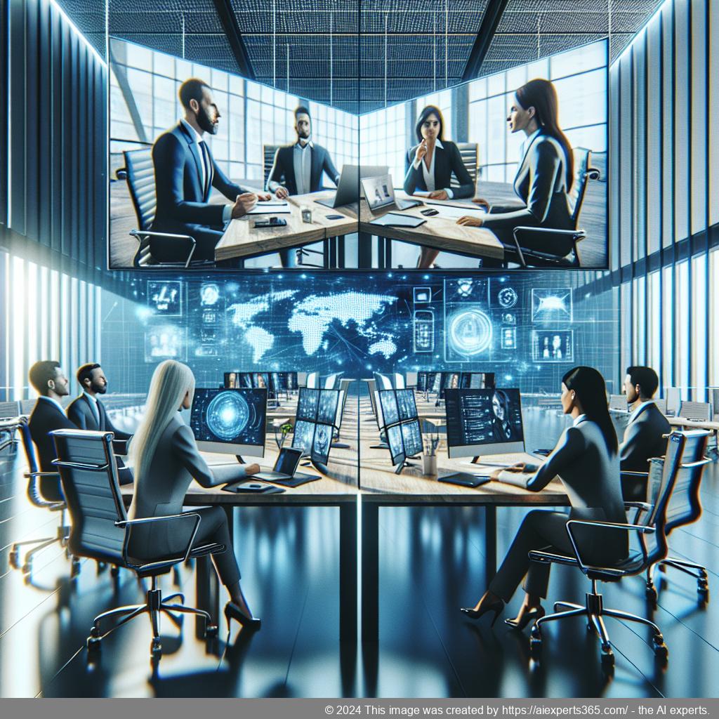 Moderne Arbeitsumgebung in einem virtuellen Büro mit digitalen Tools