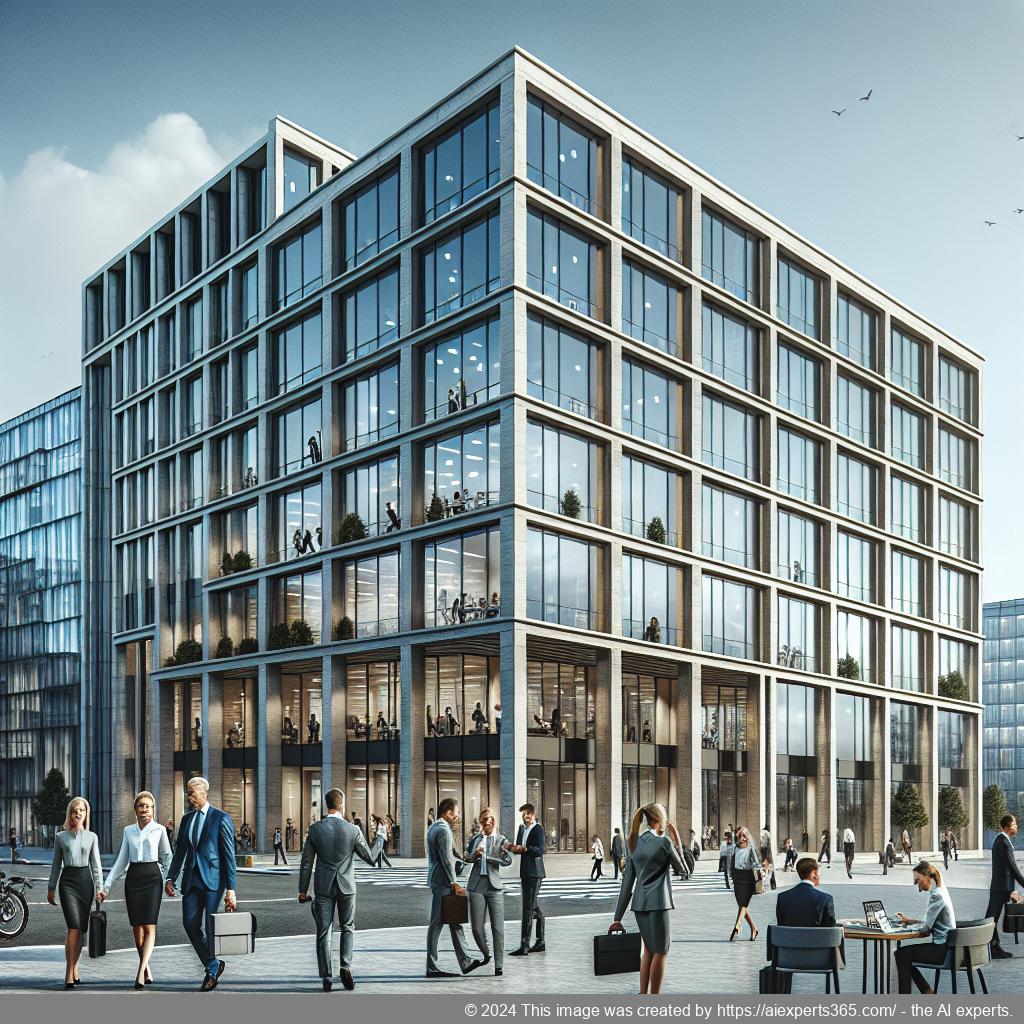 Professionelle Geschäftsadresse für Gründer einer Gesellschaft mit beschränkter Haftung (GmbH), symbolisiert durch ein modernes Bürogebäude.