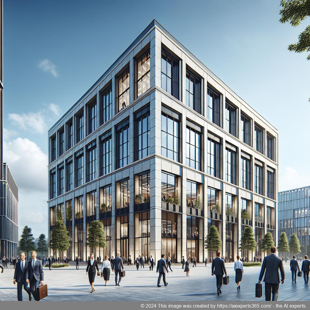 Professionelles Bürogebäude als repräsentative Geschäftsadresse für die Gründung einer Gesellschaft mit beschränkter Haftung