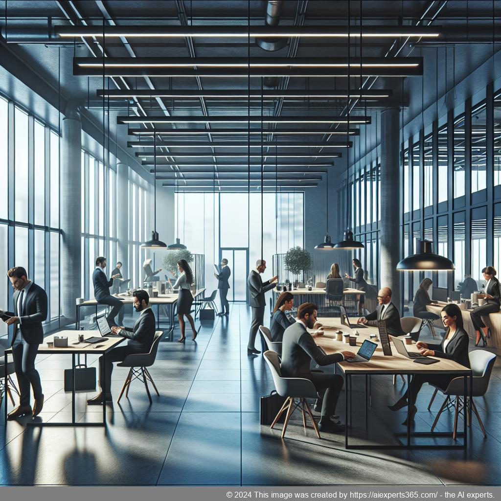 Modernes temporäres Büro mit vollständiger Ausstattung zur effizienten Nutzung