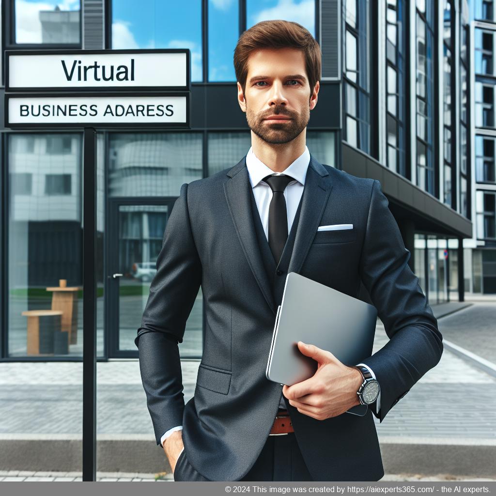 Professionelle Darstellung eines Unternehmers mit virtueller Geschäftsadresse zur Gründung eines Einzelunternehmens.