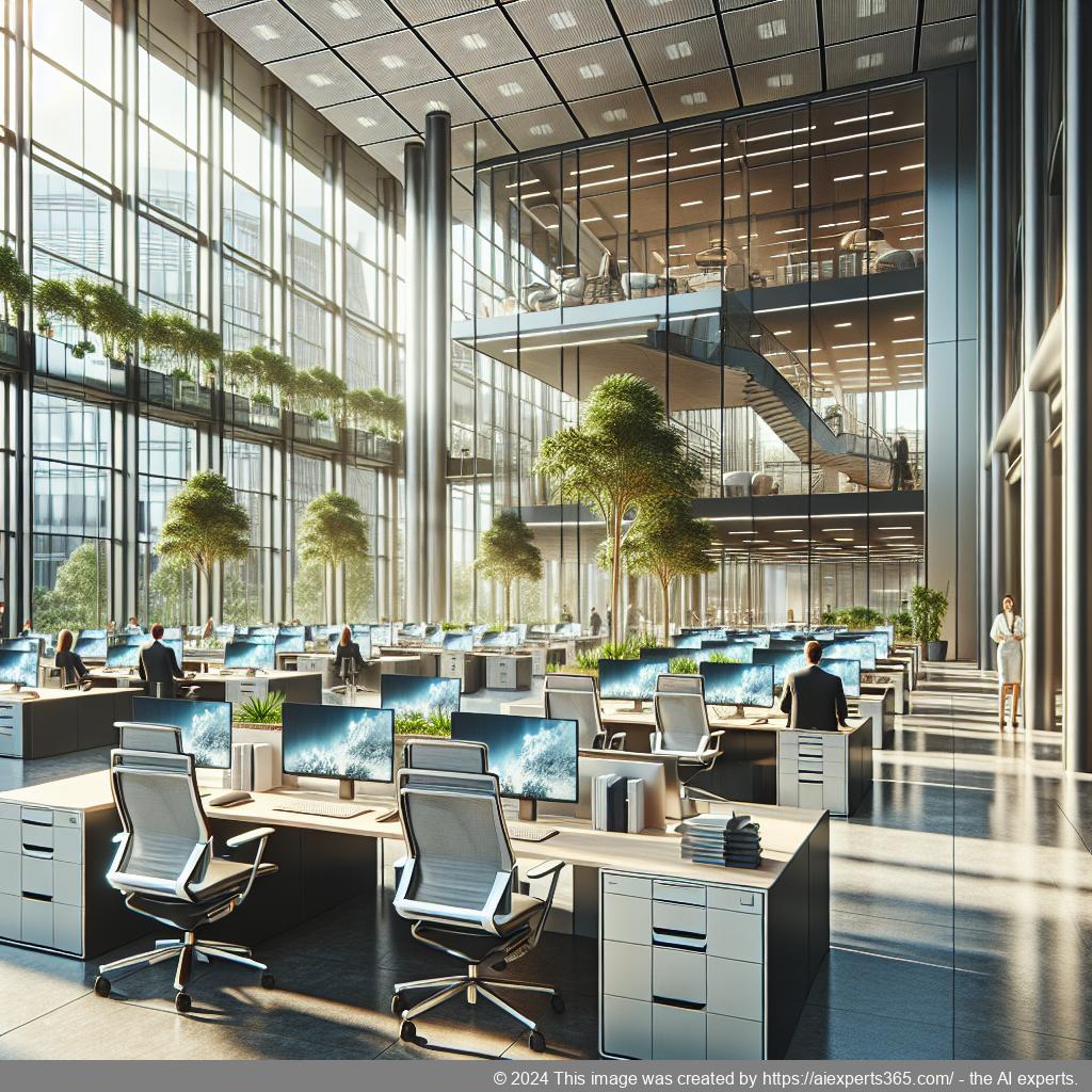 Modern eingerichtetes Büro im Business Center Niederrhein