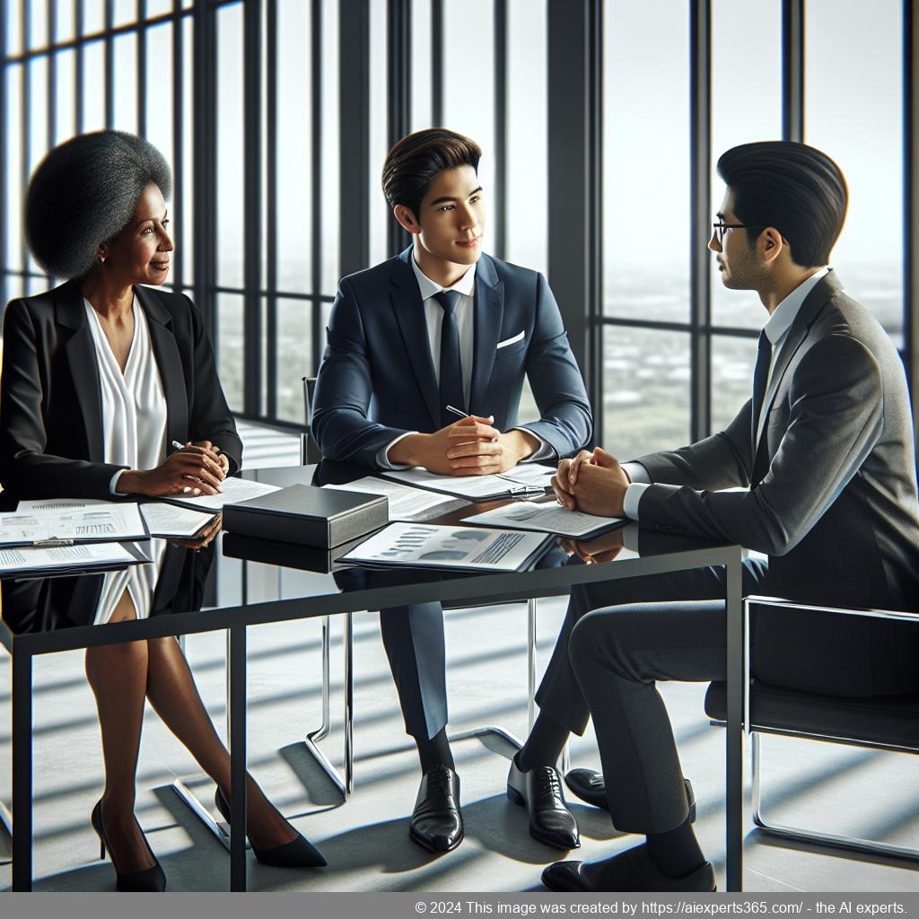 Experten beraten einen Unternehmer bei der Planung seiner GmbH-Gründung