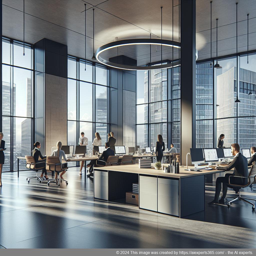 Professionelles Arbeitsumfeld im Business Center Niederrhein mit modernen Büroräumen und freundlichen Mitarbeitern.