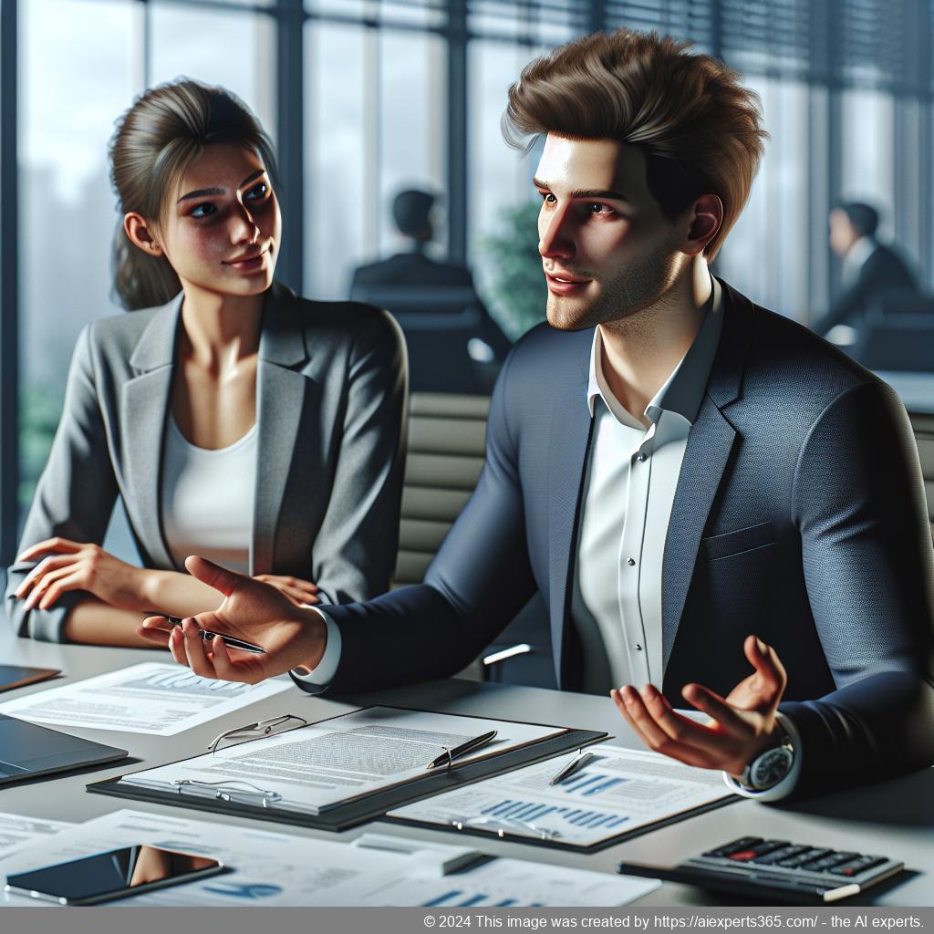 Beratungsgespräch zwischen einem Gründer und einem Steuerberater zur Gründung einer Unternehmergesellschaft (UG).