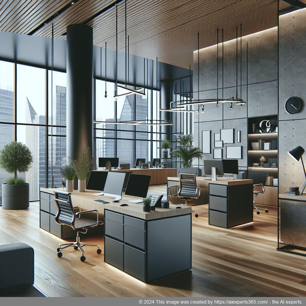 Virtuelles Büro als Symbol für einen professionellen Firmensitz mit modernen Arbeitsplätzen.