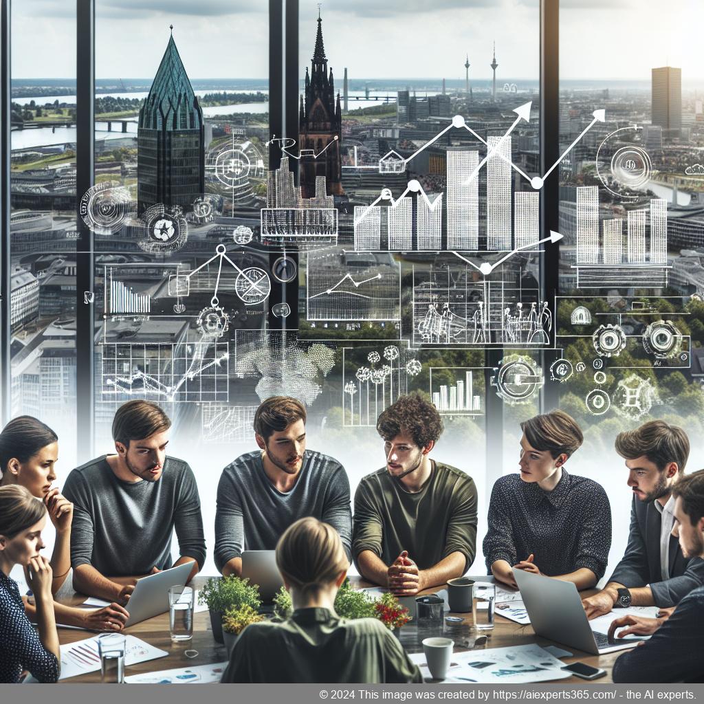 Grafik zur UG-Gründung in Krefeld mit Symbolen für Unternehmensgründung und wirtschaftliche Vorteile.