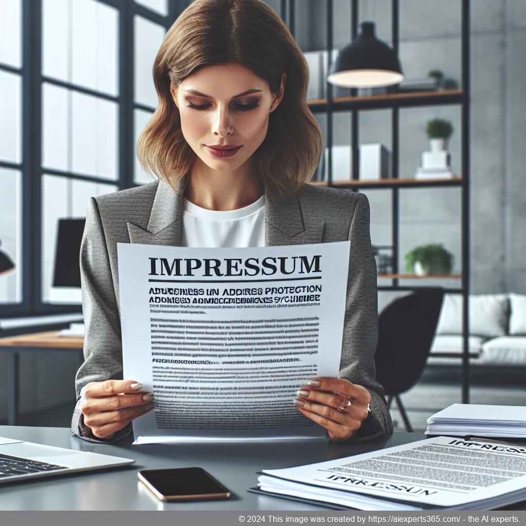 Grafik zur Bedeutung eines korrekten Impressums für Online-Unternehmen mit Fokus auf Adressschutz.