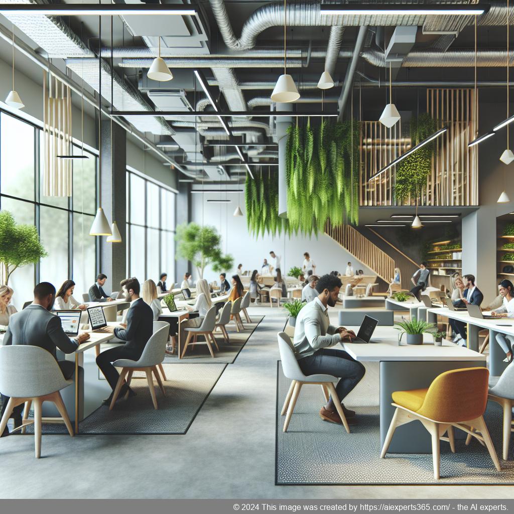 Grafik zum Thema virtueller Firmensitz mit Coworking-Spaces als flexible Arbeitslösung.