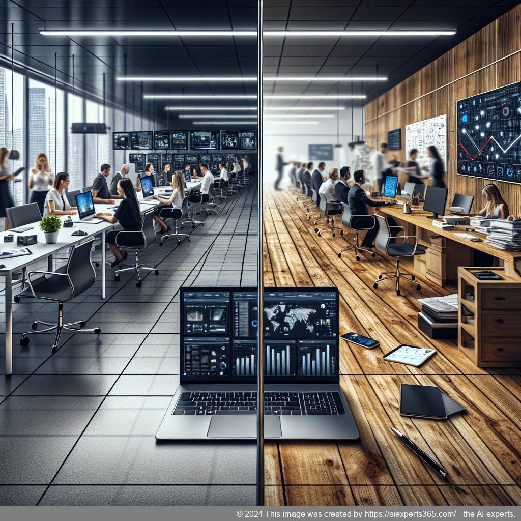 Grafik zum Vergleich von virtuellem Firmensitz und physischem Standort mit Symbolen für Kostenersparnis, Flexibilität und professionelles Image.