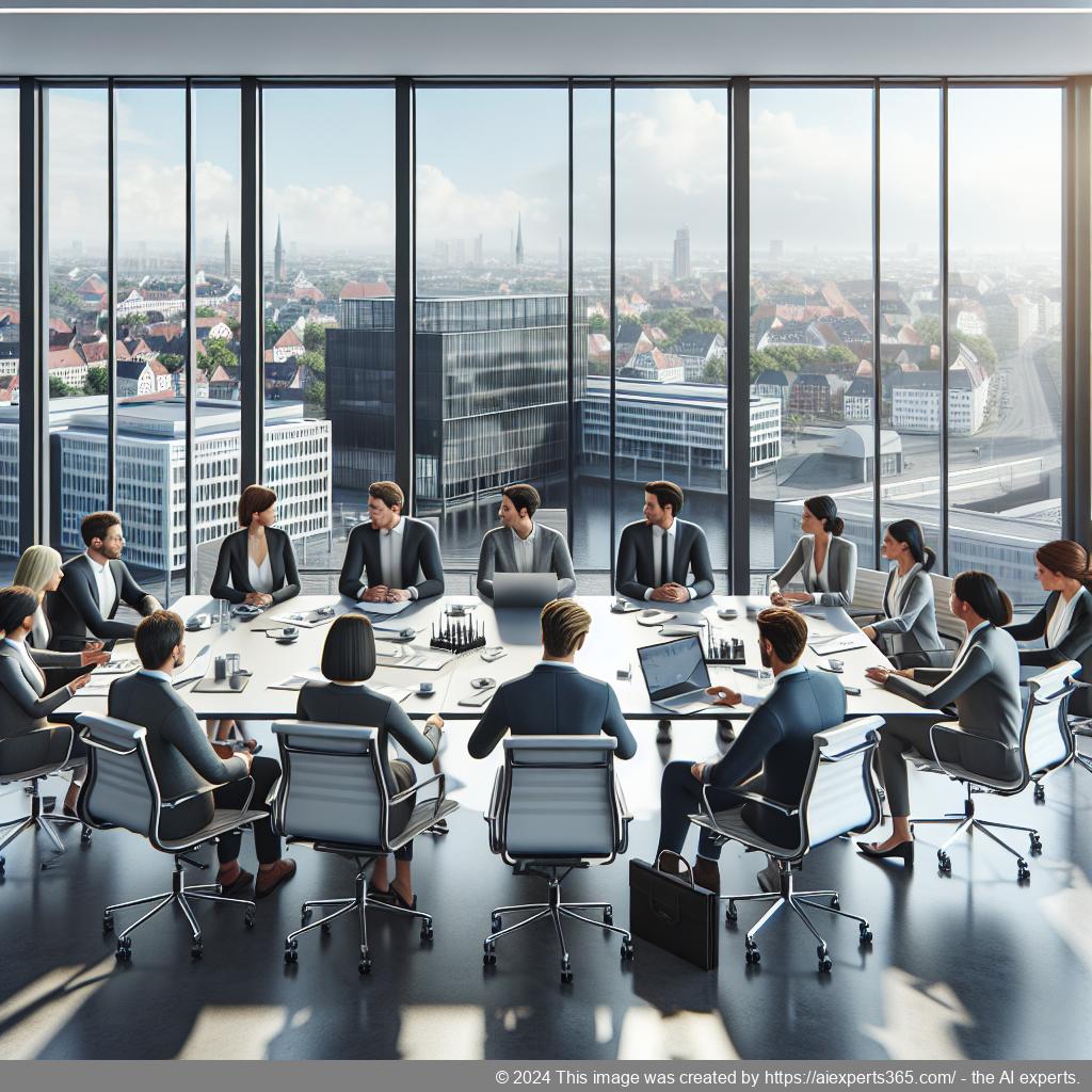 Zufriedene Mieter im Business Center Niederrhein zeigen ihre modernen Büros in Krefeld.