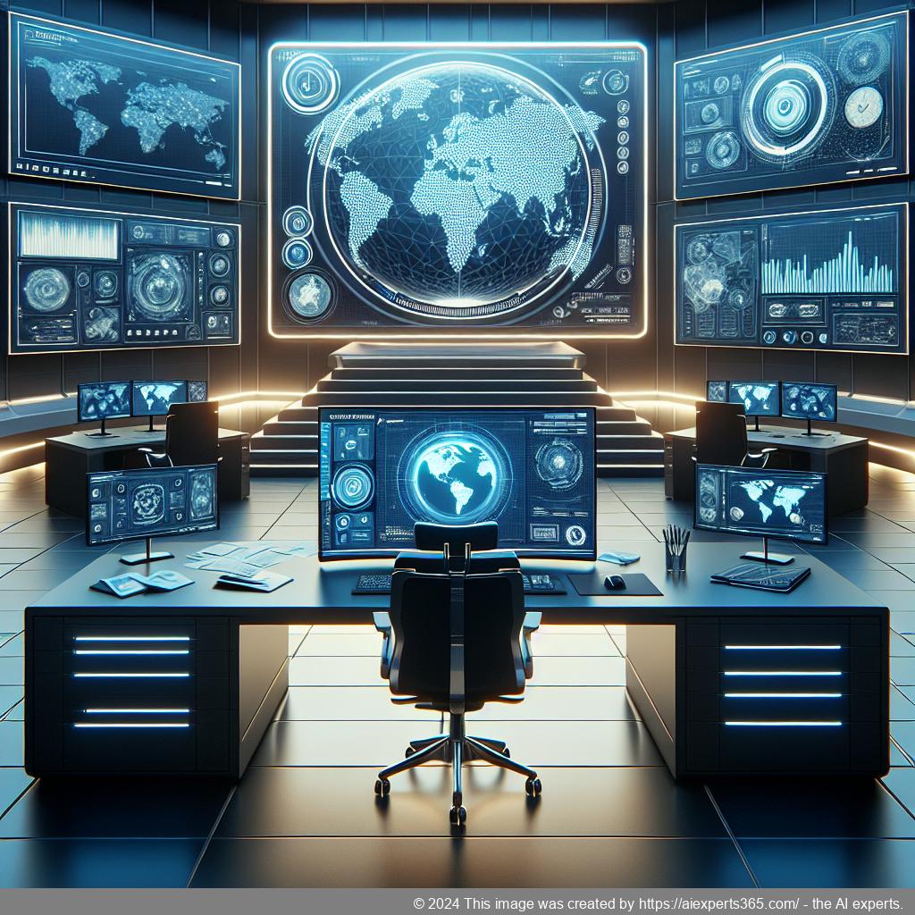 Professionelle Darstellung eines virtuellen Büros mit Adressschild