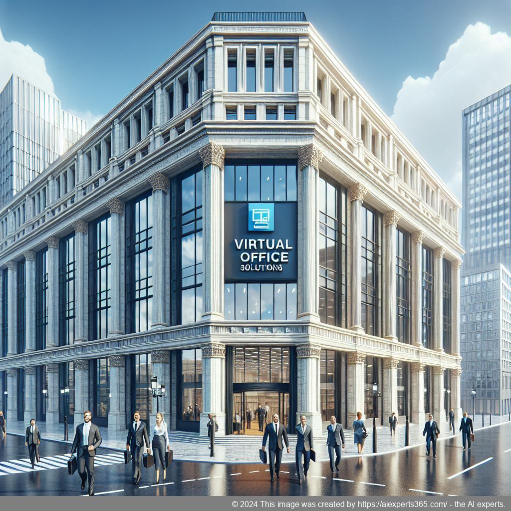 Professionelle Geschäftsadresse symbolisiert durch ein repräsentatives Gebäude als virtuelle Büroadresse