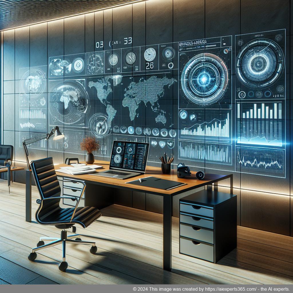 Visualisierung eines modernen Büros mit dem Konzept 'Firmensitz ohne Büro', das Professionalität ausstrahlt.