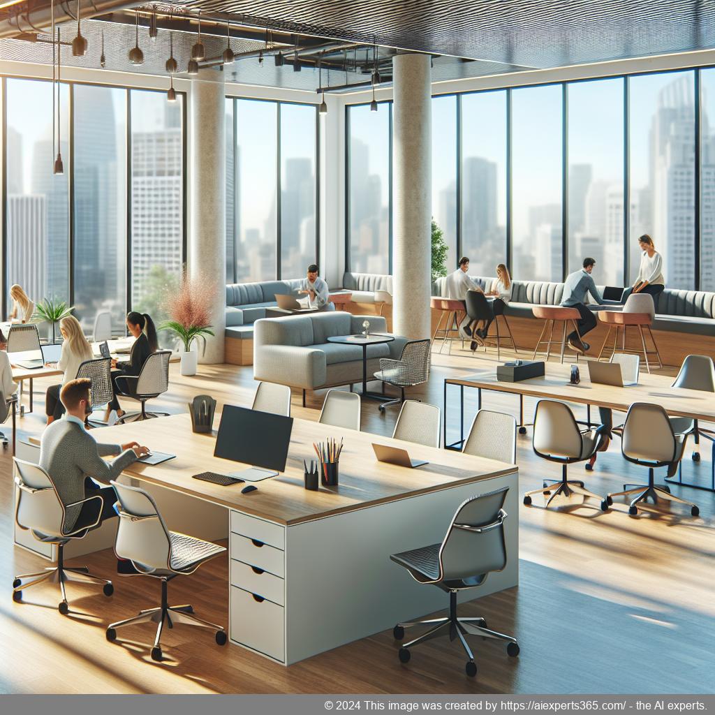 Moderne flexible Büroräume in Krefeld mit verschiedenen Arbeitsbereichen