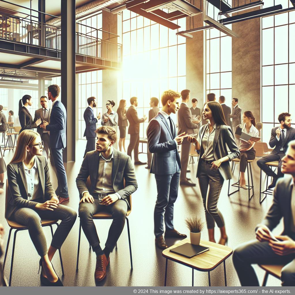 Junge Unternehmer bei einem Networking Event für UG Gründer