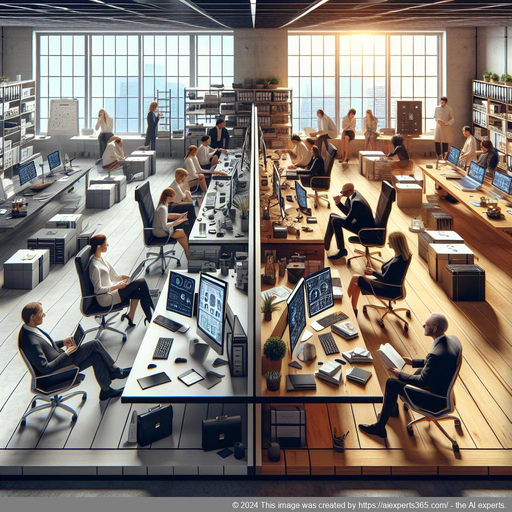 Grafik zum Thema virtuelle Büros mit Fokus auf Kosteneffizienz im Vergleich zu physischen Büros.