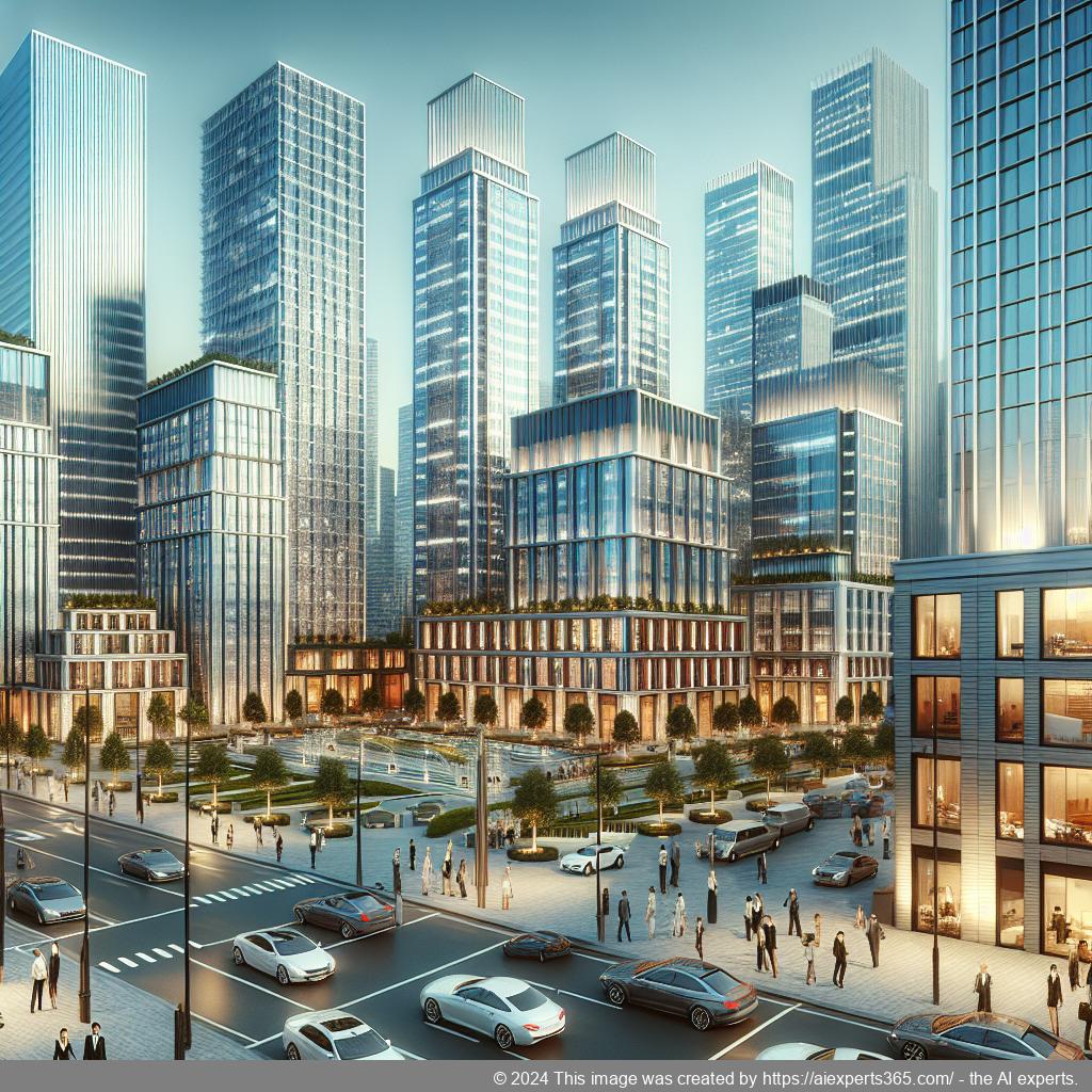 Professionelle Bürogebäude repräsentieren eine ladungsfähige Geschäftsadresse