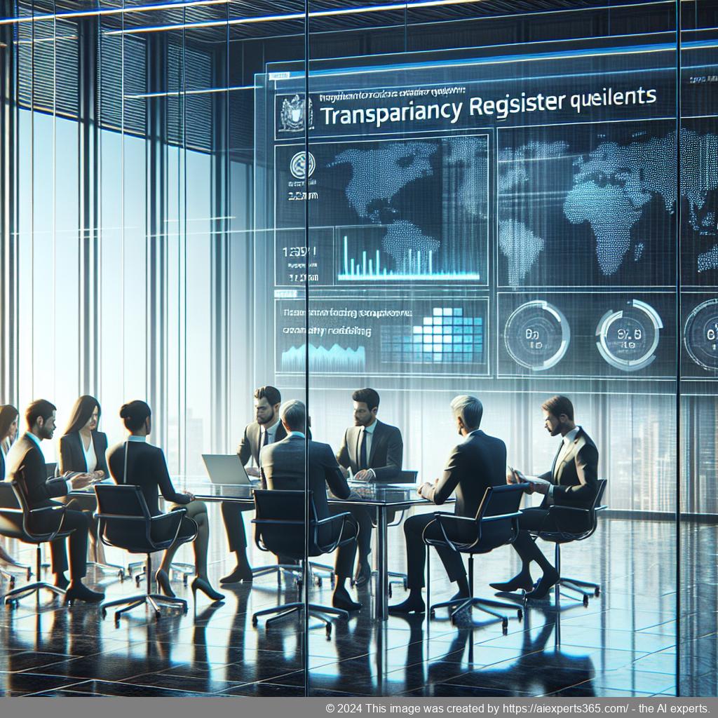 Diagramm zeigt Struktur des Transparenzmelderegisters mit Fokus auf Compliance-Anforderungen